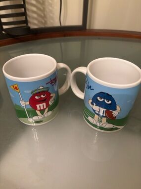M&M'S Red & Blue Character Golf Mugs Set